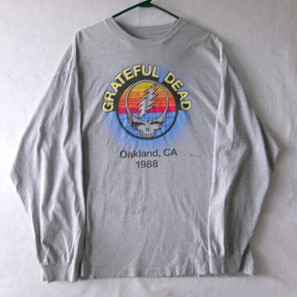 Grateful Dead Oakland CA Gray 2X Long‎ Sleeve Skull T-Shirt - Picture 1 of 3